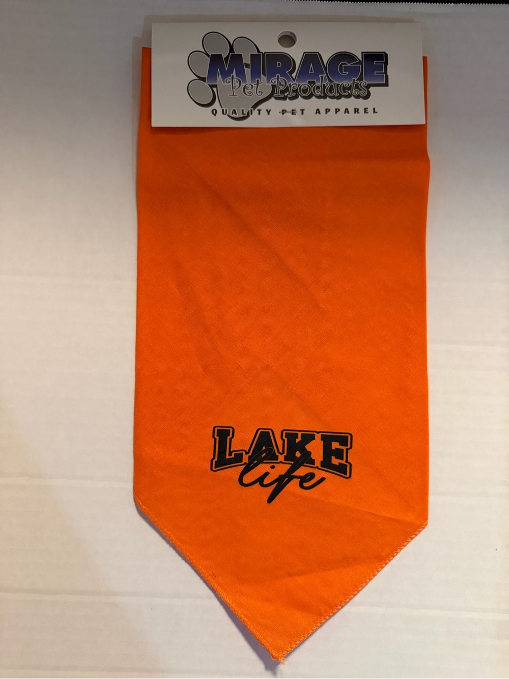 Mirage Pet Products Orange 'Lake Life' Dog Bandana
